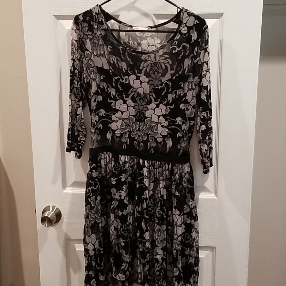 Floral and semi sheer Silence + Noise dress